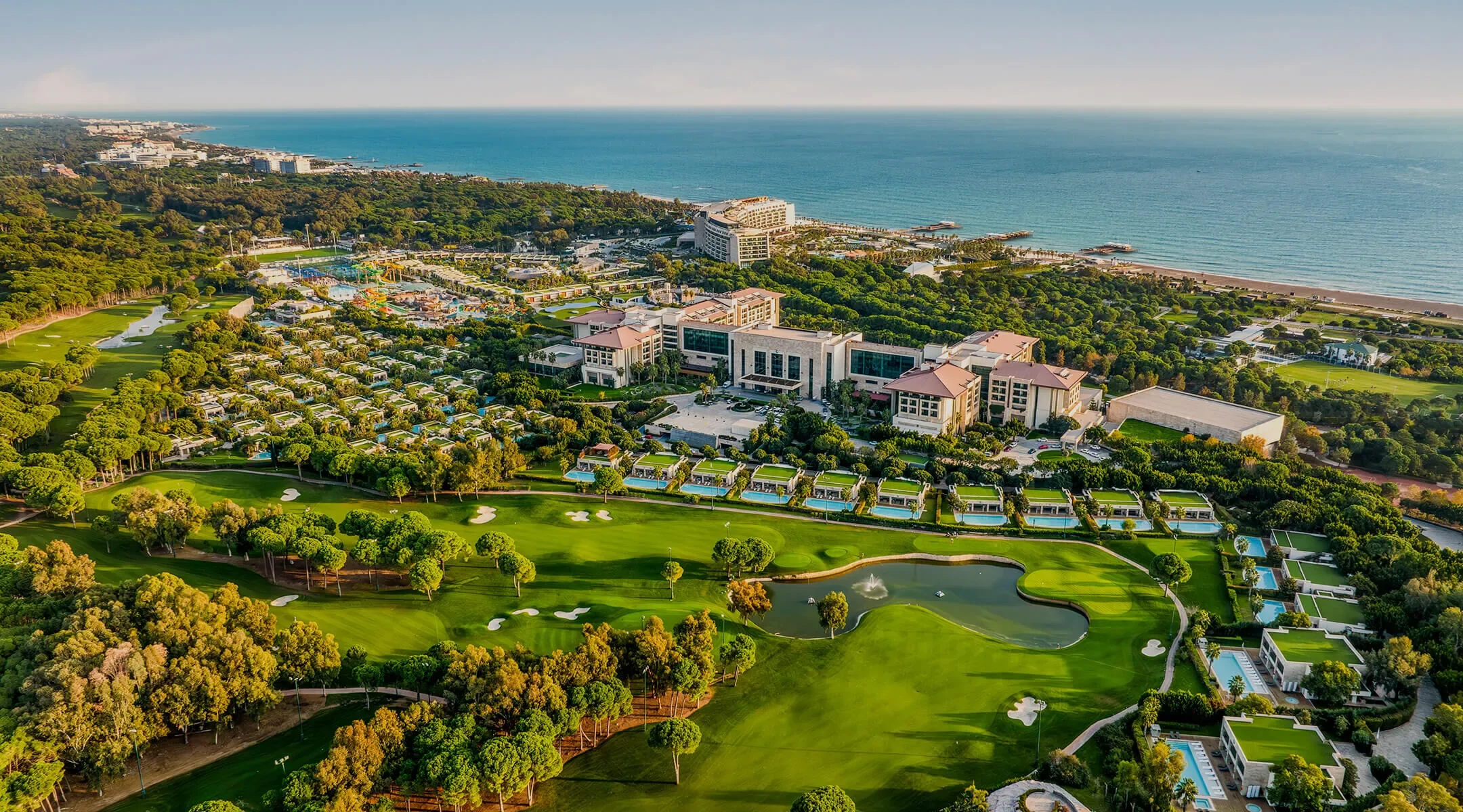 General panoramic view of Regnum Carya in Belek
